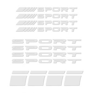 Flaconi 12PCS Autocollant Voiture Sport，Autocollant de Jante de Roue,Lettre Autocollante Voiture,Autocollant de Voiture,Bandes de Jante de Voiture，Appliquées à une Large Gamme de Véhicules(Blanc) (shenhua auto, neuf)