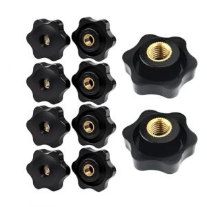 Flewdart 10pcs bouton de serrage m5 x 32, ecrou serrage m5 étoile pour vis étoile, ecrou papillon pour meuble Les Mécaniques Équipements (M5x32) (ZIHANGEU, neuf)