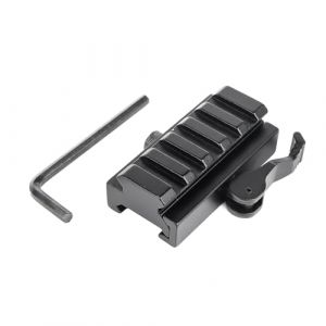 QIRUIMY 5 emplacements, Hauteur Tactique, QD, Adaptateur de Montage de Lunette Amovible, Adaptateur de Montage de Rail &agrave; Profil Bas &agrave; d&eacute;gagement Rapide pour Rail Picatinny de 20 mm (QIRUIMY, neuf)