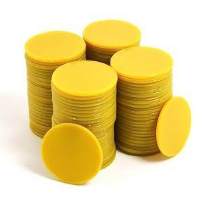 Smartdealspro Lot de 100 mini jetons de poker en plastique opaque avec boîte de rangement - 32 mm - Doré (SuperDealsPro(SmartDealsPro Official Store), neuf)