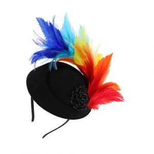 FOMIYES Chapeau de Mariage pour Femme Coiffe de Banquet avec Plumes Color&eacute;es Accessoire de T&ecirc;te pour Tea Party Bibi de Mariage Bandeau Bibi pour Occasion Sp&eacute;ciale (Family&Personal, neuf)