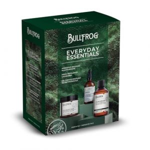 Bullfrog - Kit Everyday Essentials : Baume Multifonction Agnostico Original 100 ml, P&acirc;te Exfoliante Lavabarba 100 ml, Gel Douche Multiusage Secret Potion N.3 250 ml (BULLFROG BARBERSHOP, neuf)