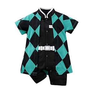 NCTCITY Bébé Garçon Fille Combinaisons en Coton Mignon Animé Été Nouveau-né Barboteuse Infantile Grenouillères Cosplay Pyjama Naissance Bobysuits avec Bouton-Pression Luffy Chopper Son Goku (NCTCITY, neuf)