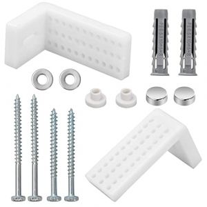 Kit Fixation WC au Sol,Vis Fixation WC, Fixation sur Pied Toilet, Kit de Fixation Cuvette WC y Compris Bouchon d'Extension, Support de Montage pour Fixation/Pièces de Rechange(Vis 69mm) (junthou, neuf)