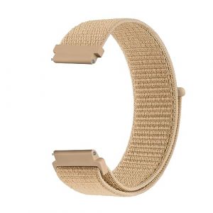 Wanme 20mm Bracelet Compatible pour Garmin Vivoactive 3/Venu/Venu Sq/Venu Sq 2, Nylon Bracelet pour Garmin Vivoactive 3 Music, Forerunner 245/245 Music/645/645 Music, Forerunner 55 (Th&eacute; au Lait) (DgYuanLiYuan, neuf)