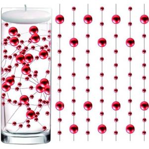 LuyoNova 20 Pièces Perles D'Eau Bougies Flottantes Perle D'Eau Perles Artificielles Bougie Flottante,pour Centres Table Décorations Pearl Vase Fillers Mariages Fête Arbre de Noël Décorations Bourgogne (LuyoNova, neuf)