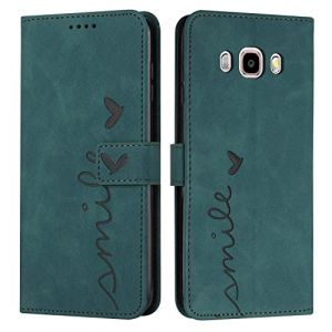 EATCYE Coque pour Samsung Galaxy J5 2016 / J510, Étui Housse en Cuir PU Samsung J5 2016 / J510, Magnetique Flip [Pochette de Portefeuille], Etui de Protection pour Samsung J5 2016 / J510 (Vert) (EATCYE EU Direct Store, neuf)