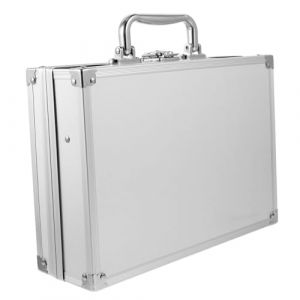 MUSISALY Malette Aluminium Multifonctionnelle Avec Serrure Boîte De Rangement Portable Pour Outils Et Instruments Caisse Métallique Couleur Argentée (YangF, neuf)