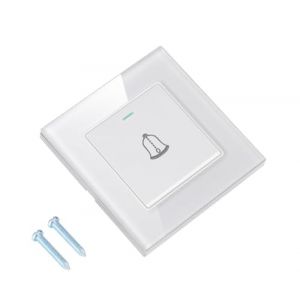 Bouton Sonnette Exterieur, Bouton Poussoir Sonnette De RéInitialisation Automatique Interrupteur Sonnette Filaire 220~250 V, Interrupteur Poussoir Sonnette (JorkolYu, neuf)