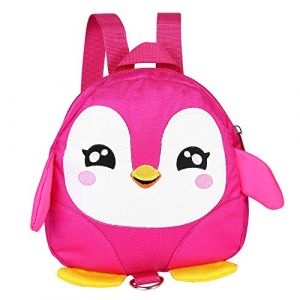 Zerodis Sac à Dos Attaché avec Lien Laisse Anti-perdu Harnais de Sécurité Bébé Bambin Enfant Tout-petit Garçons Filles Marche Promenade Sortie avec Gardien Pingouin Mignon âgées 1-3 an(rose) (Amoq313, neuf)