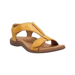Sandales Femme Été Chaussure Orthopédiques En Cuir De Marche Confortable À Bout Ouvert Sandale Randonnee Chaussures Loisirs Ete Pieds Larges (Jaune,41) (WOZOW, neuf)