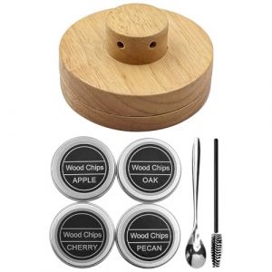 Tiardey Kit Fumoir Cocktail avec 4 Copeaux de Bois Kit Fumoir Whisky pour Cocktails Vin Whisky Bourbon (Tiardey, neuf)