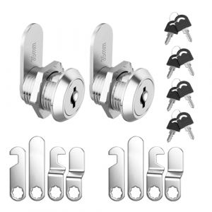 Dalephoric 2 Pièces Serrure Boite Aux Lettres 16mm, Barillet Boîte aux Lettres, Chacune avec 4 Clés et 5 Plaques de Verrouillage Différentes, Serrure de Sécurité de Came pour Casier, Classeur (PARPALEA MELON ACEES S.R.L., neuf)