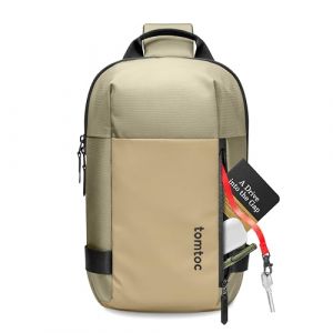 tomtoc Compact EDC Sling Bag, Sac à Bandoulière Minimaliste Crossbody pour Nintendo Switch, 2024 11" iPad Pro M4, 11" iPad Air M2, Sac à Dos Léger Résistant à l'eau pour un Usage Quotidien, Kaki/Vert (tomtoc EU Official, neuf)