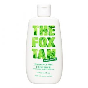 The Fox Tan - Fragrance Free Rapid Tanning Elixir Accélérateur de bronzage sans parfum ni autobronzant, lotion pour le visage et le corps, pour soleil et solarium, 120 ml (PURISH – your beauty dealer, neuf)