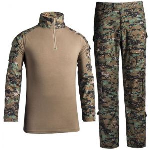 Czen Chemise de Combat militaire pour hommes uniforme tactique chemises à manches longues pantalon costume Airsoft BDU chemise Paintball tenue de Camouflage (CLSM, L) (Higold, neuf)