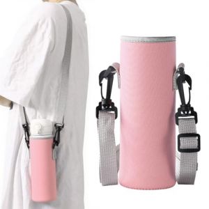 JEYORZY 1 Pi&egrave;ce Housse N&eacute;opr&egrave;ne pour Bouteilles Isothermes - &Eacute;tui de Transport pour Gourde, Sac pour bouteille d'eau portable, r&eacute;sistant aux chutes et aux chocs &eacute;tui de protection, Rose-1500ml (Wacicy EU, neuf)