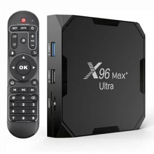 X96 Max Plus Ultra TV Box Android 11 Amlogic S905X4 4 Go 64 Go Prise en Charge AV1 8K Dual WiFi BT Soutenir Clavier i8 Noir (YuanJin Co., neuf)