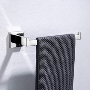 Serviette Bar SUS 304 en Acier Inoxydable Porte-Serviettes Salle de Bain WC Serviette Anneau de Montage Mural, Finition polie (TURS, neuf)