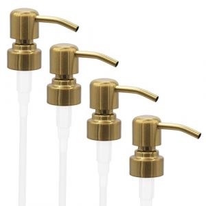 ALTGLAS Pompe pour Distributeur de Savon Liquide 'Zagreb' - 4 Pi&egrave;ces de Pomps de Rechange ou pour Upcycling en Acier INOX avec Filetage de 28 mm (Or Bross&eacute;) (ALTGLAS Upcycling, neuf)