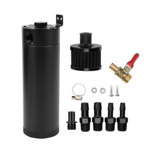 Kit De Récupération D'huile, Réservoir Universel à 2 Ports Pour Garder le Moteur Propre, Récupération D'huile Avec Filtre De Reniflard, Séparateur D'huile Pour la Plupart des Voitures (DerJingX, neuf)