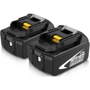 2X BL1850B Remplacement pour Batterie 18V BL1860B BL1860 BL1850 BL1840B BL1840 BL1830B BL1830 BL1815 BL1835 BL1845 LXT-400 avec Indicateur LED (FR-Boetpcr, neuf)