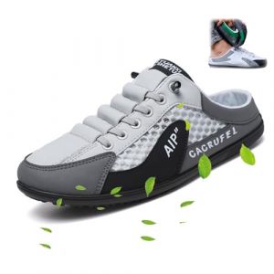 MAOAEAD Baskets dos nu pour homme, pantoufles de sport d'été à enfiler pour homme, mule décontractée à dos ouvert, chaussures d'extérieur (maille grise, 41) (YUZHSTORE, neuf)