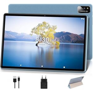 Biegedy Tablette 10 Pouces Android Ultra-Rapide Octa-Core 2.0 GHz 4Go RAM + 64Go ROM (TF 128Go), 5G+2.4G WiFi | HD IPS &Eacute;cran | 8+5MP | Bluetooth 5.0 | 6000mAh-Bleu (EURO COMMERCE 2025 BSEC, neuf)