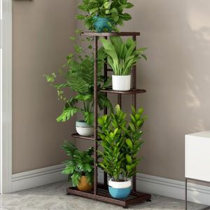 Lidzopas &Eacute;tag&egrave;re d'angle &agrave; 4 niveaux pour plantes d'int&eacute;rieur, 53 cm, grande &eacute;tag&egrave;re d'angle en m&eacute;tal pour plantes, salon, jardin, balcon, chambre &agrave; coucher (Beaufanilight, neuf)