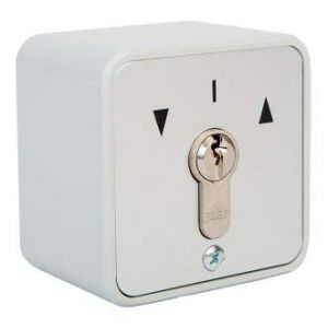 GEBA MSC-APZ1-2T/1 Surface Mount, Interrupteur à Clé, Deux Voies Fonction Momentary avec Cylindre, pour Portes Automatiques de Garage et Portails. (DOMOCONCEPT, neuf)