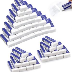 Gomme à Crayon - Gomme Blanche de Qualité Premium pour Dessin, Art et Bureau, Gomme Mie de Pain, Ensemble de 50 Gommes (CHZHBY, neuf)