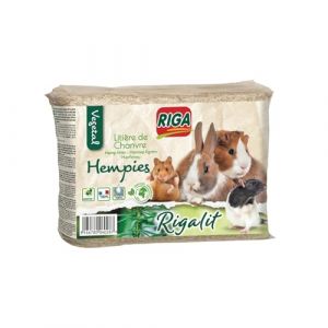 RIGA &ndash; Liti&egrave;re Naturelle D&eacute;poussi&eacute;r&eacute;e au Chanvre, Confort Douillet pour Rongeurs (1,5 kg) - Le lot de 3 (March&eacute; Parisien, neuf)