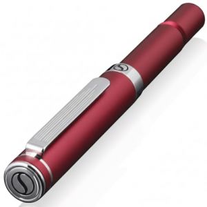 Scriveiner Roller Rouge EDC Stylo de luxe, Stylo de poche lourd avec finition chrom&eacute;e, d'&eacute;criture agr&eacute;able, Cadeau homme et femme, Recharge Schmidt, Ensemble de stylos de bureau (SCRIVEINER, neuf)