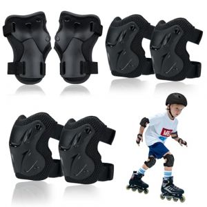 Protection Roller Enfant, 6 en 1 Ensemble de Protections avec Coudières et Protège-Poignets pour Enfants de 5 à 8 Ans, Ajustables Genouillères pour Patinage Skateboard Roller Vélo (SPECIAL SUPPLY S.R.L., neuf)