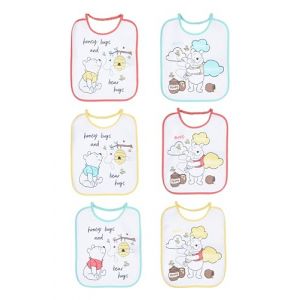 Winnie L Ourson, Lot 6 Bavoirs 27x22.5cm, Bébé (Blanc,Taille unique) (Massi s.r.l., neuf)