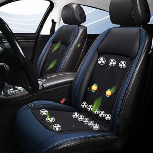 Housse De Siège De Voiture Ventilée, Housse De Siège Avant De Voiture Rafraîchissante Avec Massage, Respirante Et Confortable, Coussin De Siège Ventilé à 16 Ventilateurs Pour Voiture, Suv, Camion (yunhengjin, neuf)