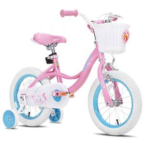 JOYSTAR 12 Pouces v&eacute;lo pour Enfants de 2 &agrave; 4 Ans, v&eacute;lo pour Filles de 12 Pouces avec stabilisateurs et Panier, Rose (Dukee_EUSALE, neuf)