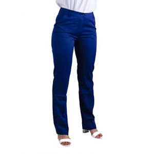 MAGIC SELECT Pantalon Femme de Costume. Pantalon Élégant Taille mi-Haute, Coupe Droite ave Poches pour Le Travail, Bureau, Serveuse, Vendeuse. (93% Polyester - 7% Élasthanne) (Magic boutique, neuf)
