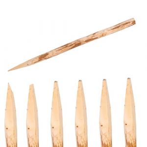 ø6-7 cm Lot de 6 Piquets Cloture en Bois Longueur 120 cm Pointe Aiguisée Noisetier Poteaux Rabotés Palissade Clôture de Jardin Piquets de Clôture pour Pâturage (Ogrodzenia Wiklinowe, neuf)