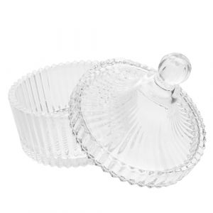 VICASKY Pot à bougie d'aromathérapie - Bol à bonbons avec couvercle - Petite boîte à bijoux - Bol à poudre pour le corps - Verres pour la fabrication de bougies - Bol à bonbons fantôme - Verre (Belicious Helper, neuf)