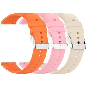 OUTPUTBT 3-Pi&egrave;ces Silicone Bracelet 22mm Compatible avec Garmin Venu 3/2/Forerunner 570/970/265/255/V&iacute;voactive 4/CMF/HUAWEI/SUUNTO/COROS/Polar/aeac/uaue AMAZFIT Bip6/Balance pour Femme Homme (OUTPUTBEAUTY, neuf)