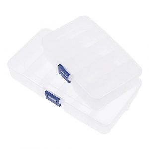 DECORNIJIA 2 pi&egrave;ces Bo&icirc;te de Rangement Transparente &agrave; Compartiments Multiples pour Organisateur de Petits Outils de Couture Lot de Cases Pratiques pour Accessoires et Fournitures (ZhiLight, neuf)