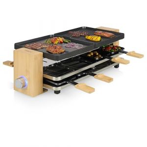 Appareil &agrave; raclette multifonction Princess Pure 8 noir - 8 personnes - Thermostat r&eacute;glable - 1 300 W (La dolce vita & World of coffee, neuf)