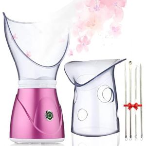 Apstour FS 60 Sauna facial, vaporisateur facial pour les soins cosmétiques du visage, ouvre les pores et hydrate, vapeur bienfaisante, convient aussi pour l'aromathérapie et l'inhalation (Rose) (AILIANUK, neuf)
