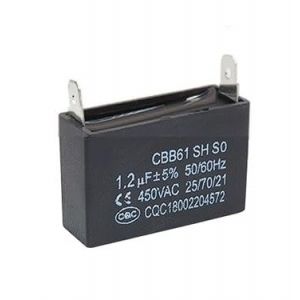 Condensateur CBB61 avec 2 connecteurs 1.2 uF 450V 25/70/21. Condensateur de Démarrage de moteur 1 Pièce. (1,2μF) (Synn53, neuf)