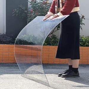 Plaque Polycarbonate pour Serre Jardin,Feuilles de Toit Transparent,Feuille de Verre Acrylique,Couverture de Toit,Imperm&eacute;able R&eacute;sistant Aux UV,Panneaux pour Toit Cabane Abri (0.6x1m) (hong hong ri yong pin, neuf)