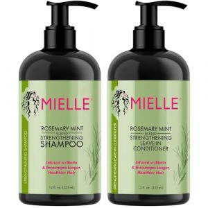 Mielle Shampooing fortifiant et apr&egrave;s-shampoing sans rin&ccedil;age &agrave; la menthe au romarin infus&eacute; &agrave; la biotine, nettoie et aide &agrave; renforcer les cheveux faibles et cassants, 340,2 g (Online Wellness Ltd, neuf)