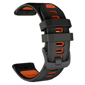 ISABAKE 22mm Bracelet pour Garmin Forerunner 935/Forerunner 945/Forerunner 955/Forerunner 965/Forerunner 970,22mm Silicone Sport Remplacement Bracelet pour Garmin Descent G1/ Descent G1 Solar (Isabake, neuf)