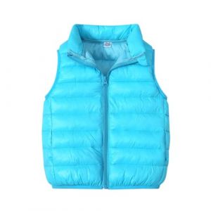 Doudoune Sans Manche Enfant Gar&ccedil;ons Fille Duvet Hiver Matelass&eacute; Veste &agrave; Capuche Gilet Couleur Unie D&eacute;Contract&eacute;e D'Ext&eacute;rieur Chaud Gilets &agrave; Capuche Avec Zipp&eacute;e Manteau En Duvet Sans Manche Veste (chenfeixiejinshangmao, neuf)