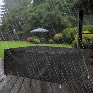 HNKDKJ Housse Salon de Jardin Exterieur Imperm&eacute;ables 90x40x70cm/Longueur x Largeur x Hauteur Rectangulaire Housse Table de Jardin Anti-UV, R&eacute;sistance au Vent Bache de Table Protection (DIanShi, neuf)